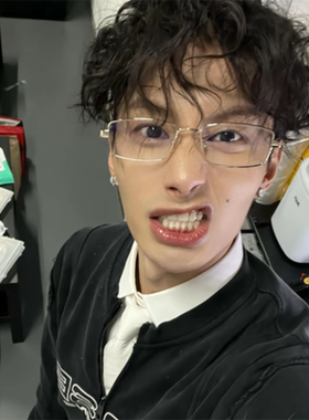 李大奔同款金属方形素颜眼镜男方圆脸显瘦可配度数近视眼镜框复古