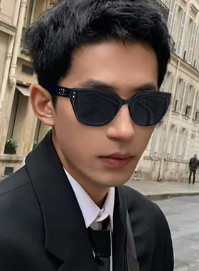 男款复古猫眼墨镜2025新款痞帅高级感偏光防紫外线近视太阳眼镜女