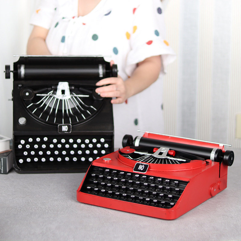 复古怀旧打字机模型民国仿真老物件书房创意装饰摆件拍照摄影道具