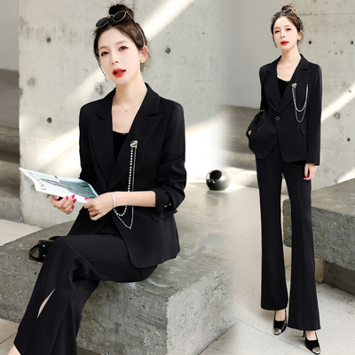 现货职业减龄西装套装女秋新款时尚气质女神范工作服两件套