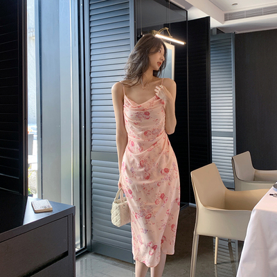 剁椒sweetmoon开叉连衣裙