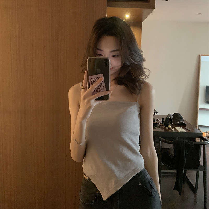 剁椒sweetmoon纯欲风肚兜式吊带女不规则设计感无袖上衣修身显瘦,女装/女士精品,背心吊带,淘宝优惠券,粉丝福利购,淘宝优惠卷