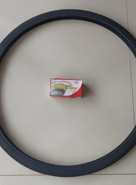 26寸单车成人弯梁自行车轮胎朝阳37-590/26X13/8内外胎1 3/8车胎