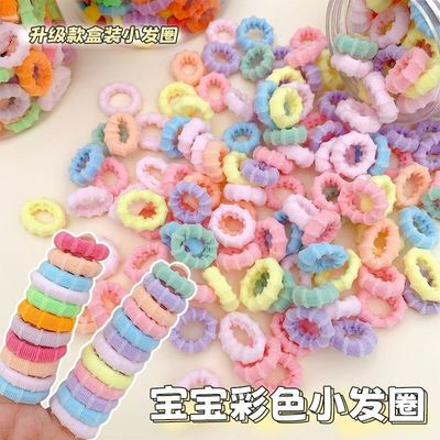 儿童紫色毛巾圈高弹力发圈