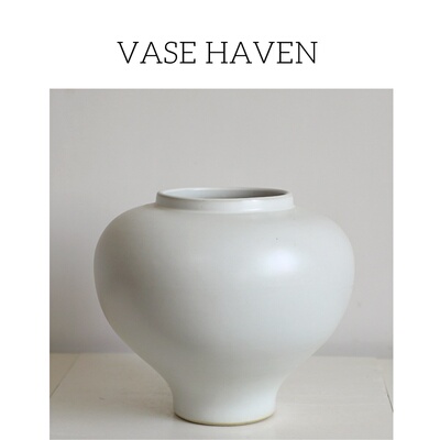 宋式美学新中式哑光白氛围感花瓶