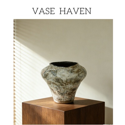 宋代美学新中式侘寂风水培插花瓶