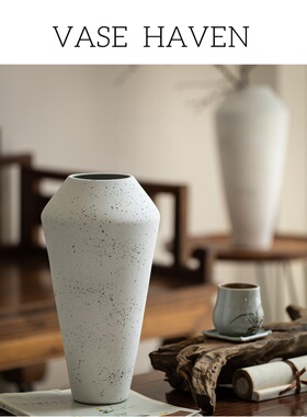 宋代美学超好看景德镇复古中式氛围感花瓶2026热卖水培粗陶插花瓶