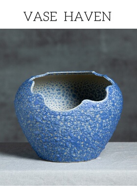 宋代美学特别好看的多肉切口透气大口花盆复古创意插花瓶2026热卖