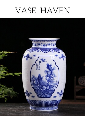 宋代宋式美学特别好看的青花粉彩玲珑花瓶仿古中式氛围感客厅花器