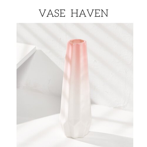 超好看现代简约北欧风渐变粉花瓶