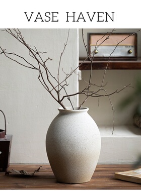 宋代美学超好看新中式手工磨砂花瓶2026热卖复古禅意别墅民宿摆件