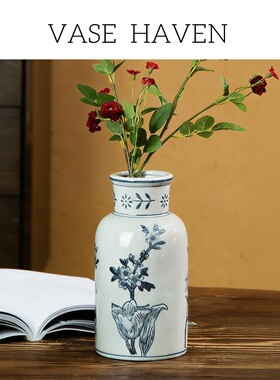 宋代美学超好看仿古新中式氛围感花瓶2026热卖干花水培桌面小摆件