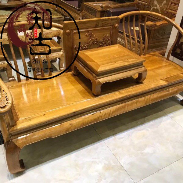 仙作金丝楠中式情人椅客厅双人沙发四川小叶桢楠仿古家具红木工