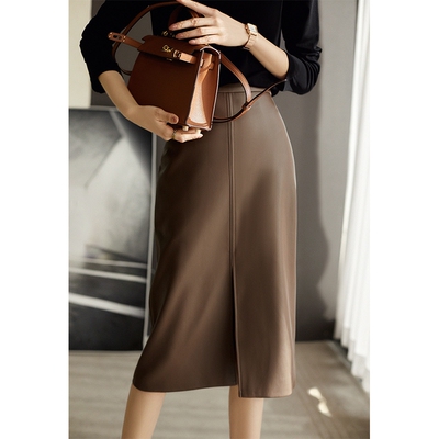 2023秋冬新款绵羊皮真皮皮裙