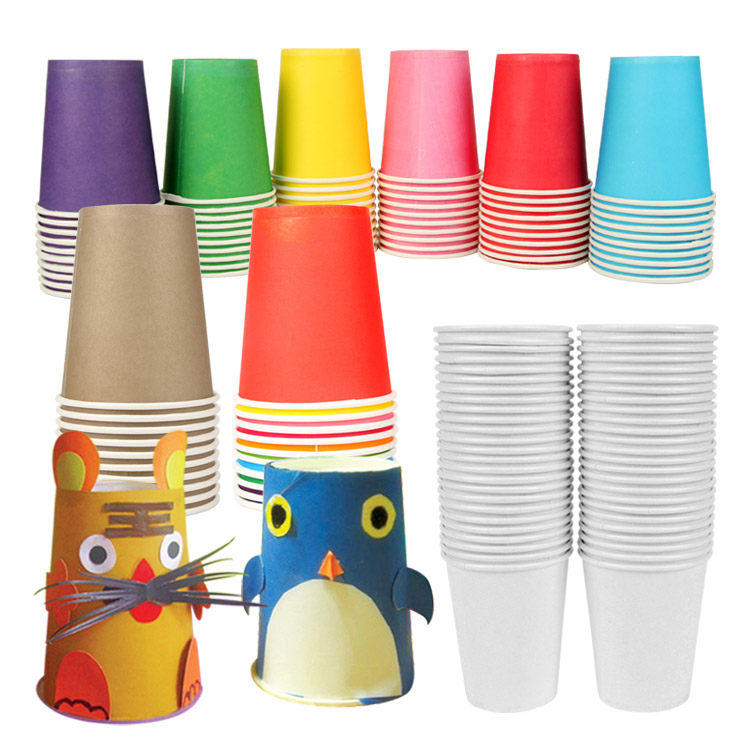手工彩色纸杯 幼儿园早教美术课程素材 儿童创意亲子互动diy材料