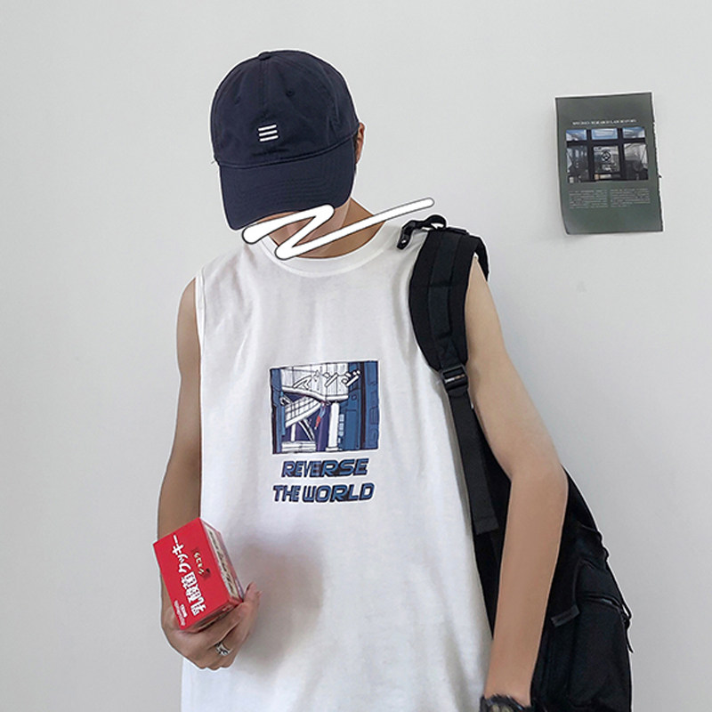 man Sleeveless T-shirt 2019 new pattern Vest summer Exorcism Korean Edition Trend waistcoat vest Easy motionin the Men's clothing, Vest/Vest  category - from Buy2taobao.com to provide professional Taobao agent buy service