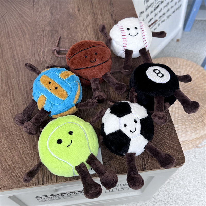 趣味球类耳机包创意可爱足球网球篮球台球橄榄球小挂件耳机收纳包,玩具/童车/益智/积木/模型,毛绒/玩偶/公仔/布艺类玩具,淘宝优惠券,粉丝福利购,淘宝优惠卷