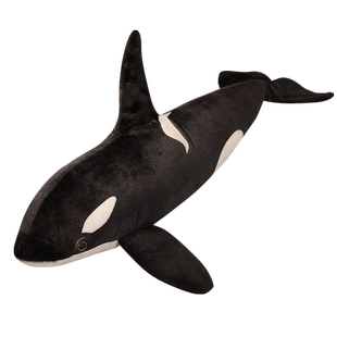 卡通黑虎鲸毛绒玩具公仔海洋馆同款鲨鱼鲸鱼玩偶大号男生睡觉抱枕