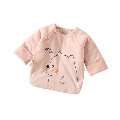 人之初刚出生宝宝上衣纯棉保暖棉半背秋冬和尚服0-3个月婴儿衣服