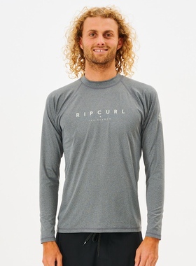 【现货】Ripcurl男士长袖冲浪防晒服UPF50+灰色12MMRV