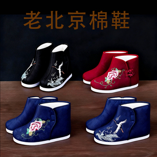 老人终老衣服高帮莲花底寿衣配套殡葬 男女高邦棉鞋 寿鞋 老北京布鞋