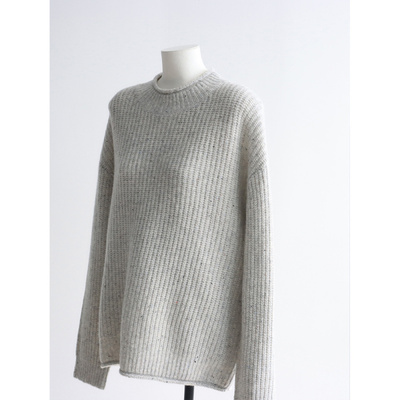 高阶荃羊毛针织衫莫奈花园松弛感