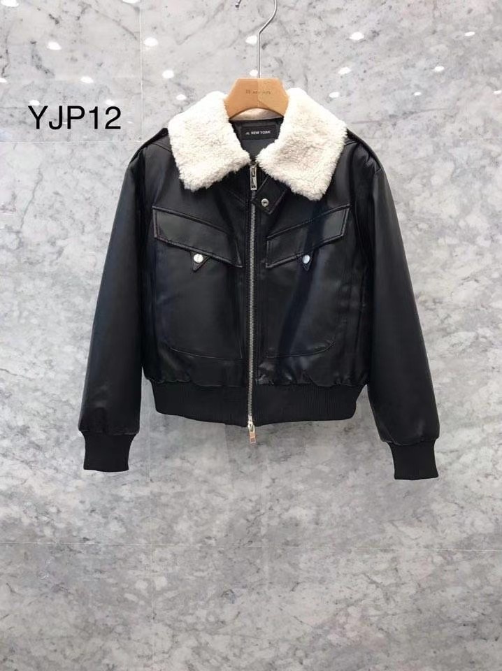 现货韩国进口2021秋冬新款js new york时尚翻领拉链夹克外套