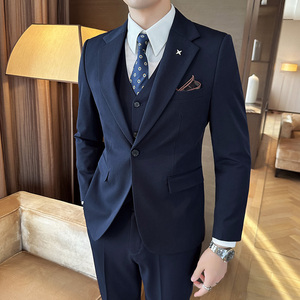 秋冬西服套装男商务休闲正装礼服婚礼西服三件套A207-TZ801-P235图片