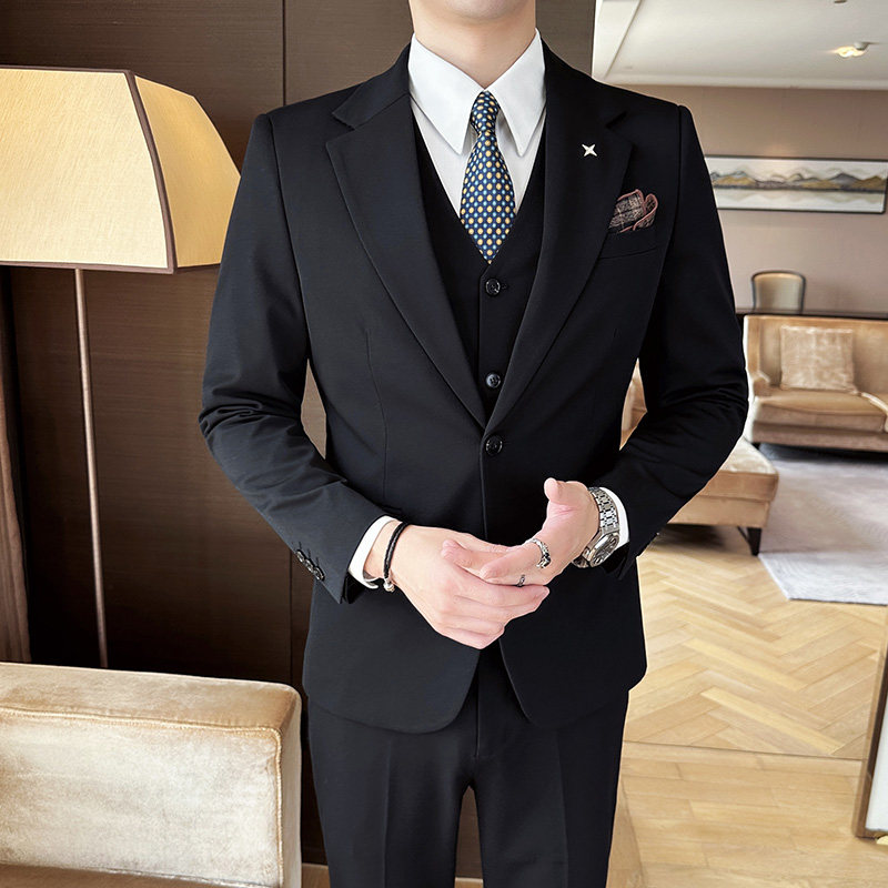 秋冬西服套装男商务休闲正装礼服婚礼西服三件套A207-TZ801-P235图片