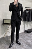 西服套装男英伦韩版修身西装三件套商务A207-TZ816-P235大码加价，男装西服套装，电商A207