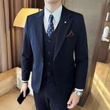 秋冬西服套装男商务休闲正装礼服婚礼西服三件套A207-TZ801-P235，男装西服套装，电商A207