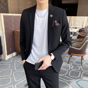 西服套装男英伦韩版修身西装两件套商务A470-LJT26-P175大码加价图片