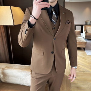 秋冬西服套装男商务休闲正装礼服婚礼西服三件套A207-TZ802-P235图片