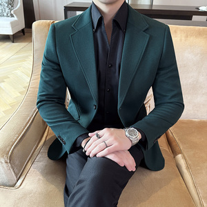 秋冬季新华夫格新款西装外套男上衣休闲单件西服A207-DX887-P148图片