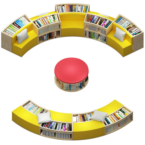 阅读阅览座椅培训机构书柜沙发