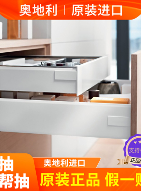 进口百隆抽中抽屉blum阻尼骑马抽百变星托底抽缓冲玻璃抽内抽低帮