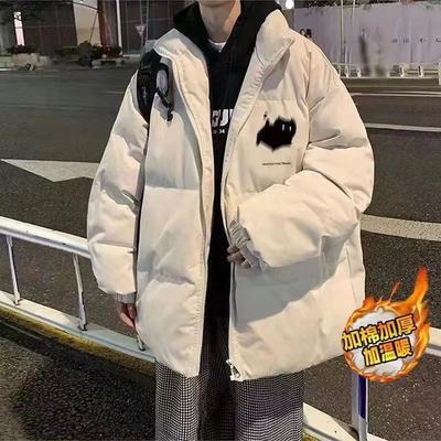 秋冬季印花羽绒棉袄男款修身保暖棉服新款爆款男士加厚棉衣外套男