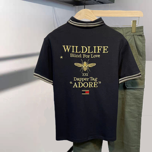 短袖 新款 青年修身 t恤保罗衫 刺绣翻领POLO衫 高品质新款 男高端夏季