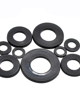 PA66黑色尼龙平垫片M2M2.5M3M4M5M6M8M10M12尼龙垫片塑料垫圈