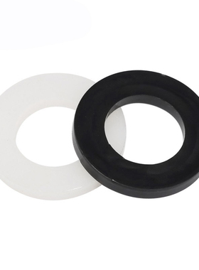 PA66白色黑色尼龙平垫片M2M2.5M3M4M5M6M8M10M12尼龙塑胶塑料垫圈