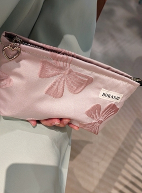 粉色小清新高奢化妆包女便携式大容量2025新款高级感外出收纳包