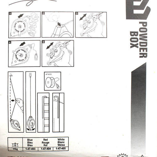 Berry Lion 工具轻巧型粉线盒 墨斗带粉末 3件套 木工粉末打线器