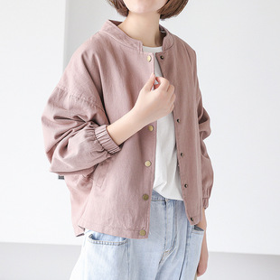 显瘦夹克小个子短款 牛仔外套女宽松蝙蝠袖 新款 2020春装 上衣潮 韩版