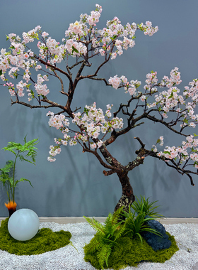 大型仿真梨花树假桃花梅花迎春花许愿树白色大型室内植物花艺布景