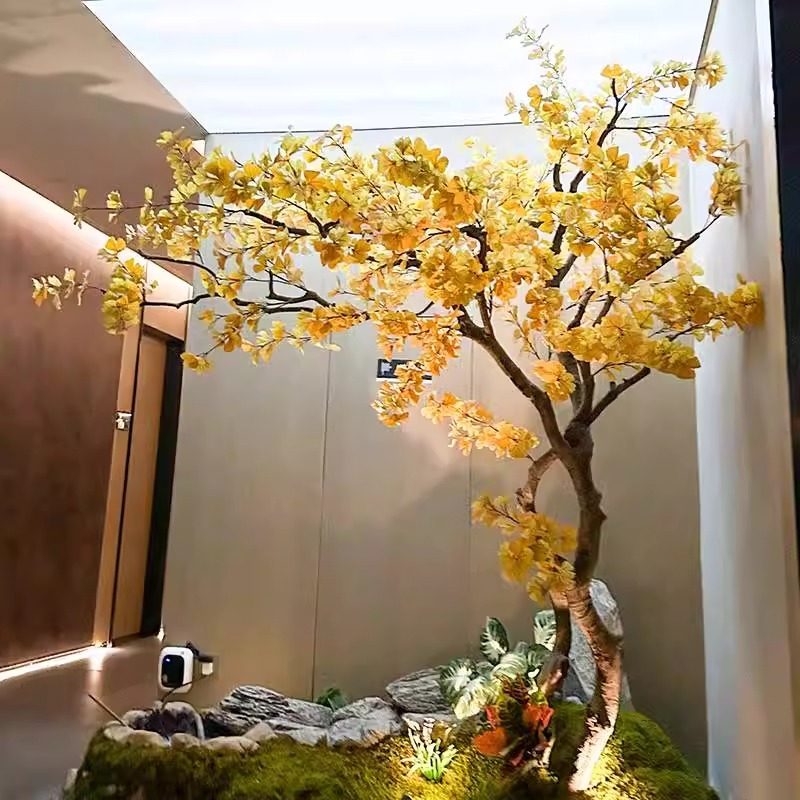 高端银杏树仿真绿植假树橱窗装饰仿真绿植