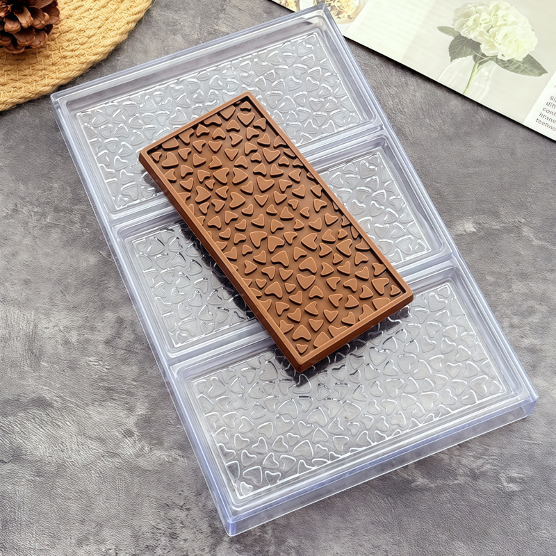 长方排块迷你爱心巧克力模具