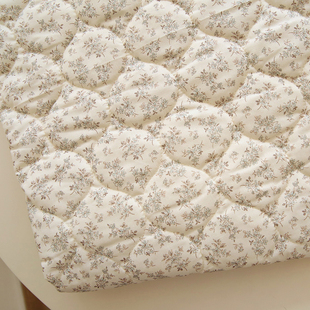 布悟复古碎花冬纯棉夹棉绗棉绗缝布料加厚马甲家居服DIY包包面料