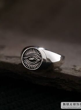 【舞银光◎泰国925银】925纯银 Good Vibrations佛之眼调节戒指