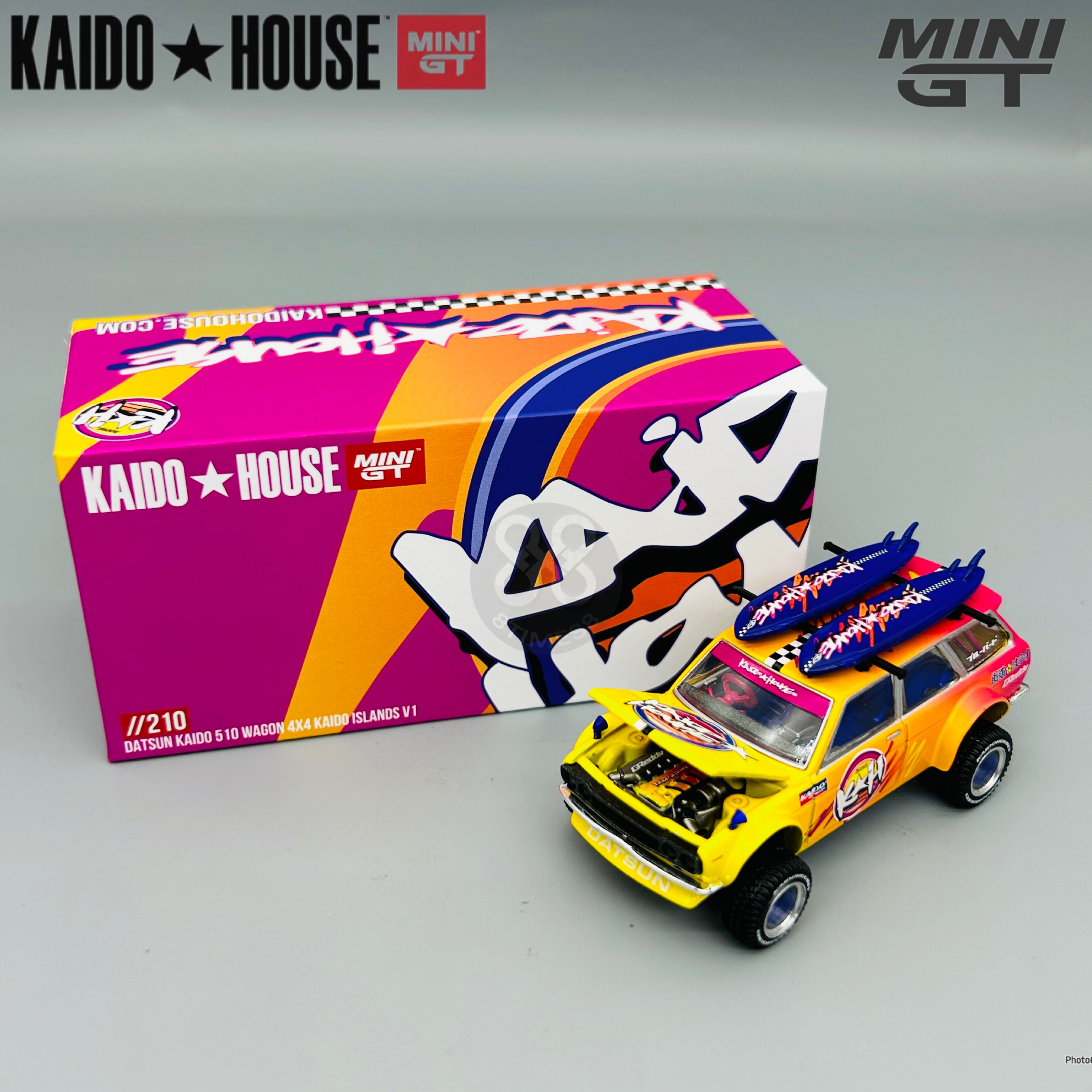 Kaido + MINIGT 1:64 达特桑 Datsun 510 Wagon 4x4合金车模 #210