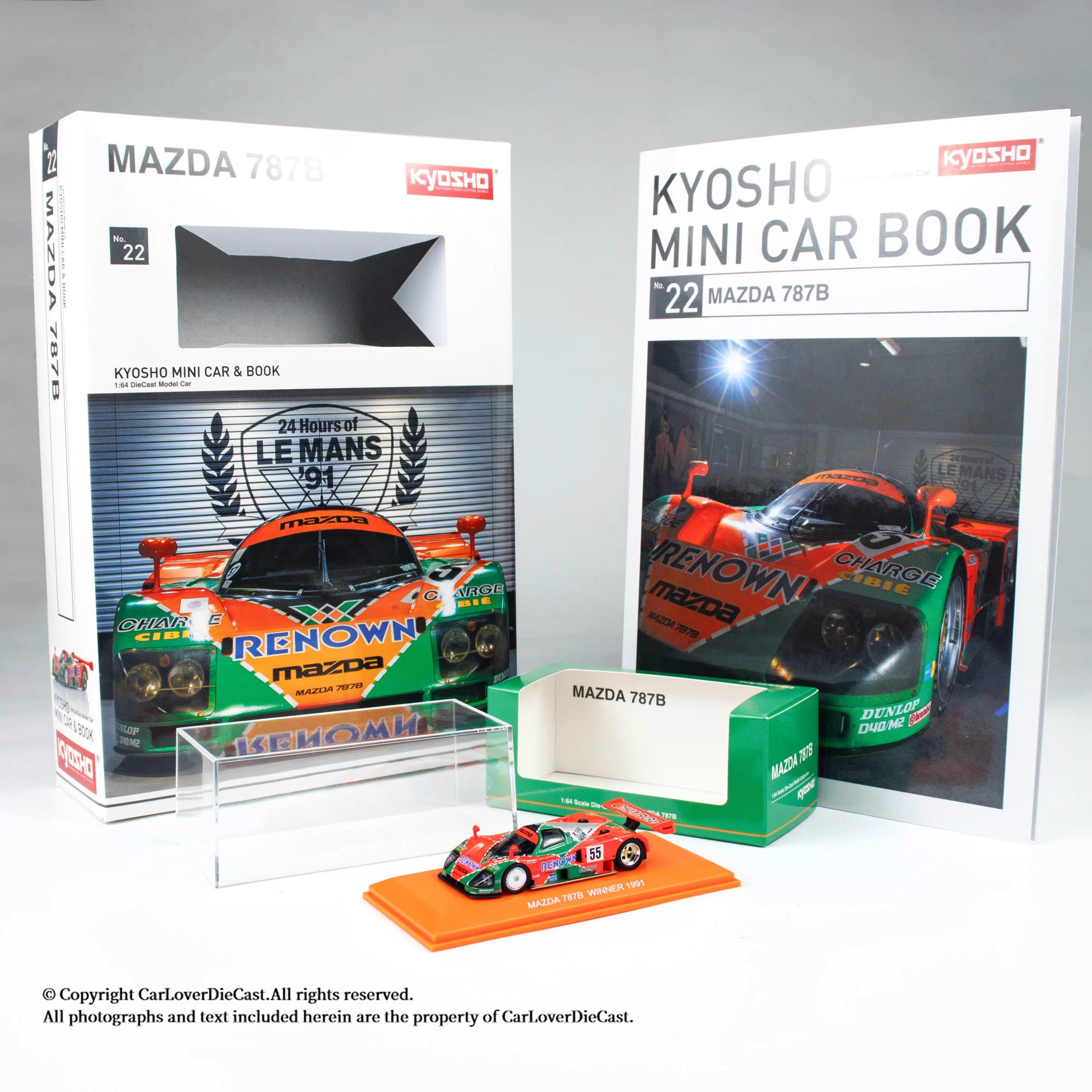 Kyosho京商1:64马自达787B勒芒赛车书中车合金汽车模型收藏